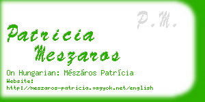 patricia meszaros business card